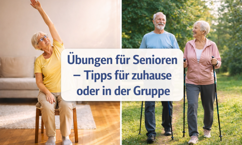 Übungen für Senioren - Tipps für zuhause oder in der Gruppe [Bildinhalt mit KI erstellt]