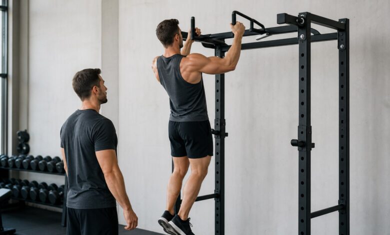 breiter rücken klimmzug training [Bildinhalt mit KI erstellt]