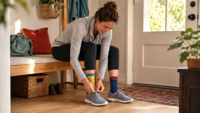 bunte socken passform fussgesundheit [Bildinhalt mit KI erstellt]