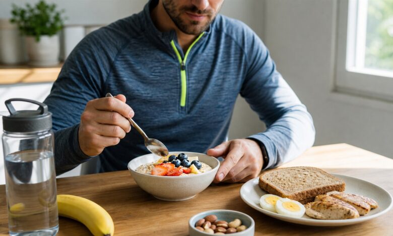 essen nach dem joggen regeneration [Bildinhalt mit KI erstellt]