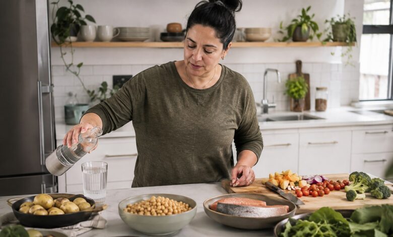 gesund abnehmen ohne crash diät [Bildinhalt mit KI erstellt]