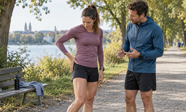 hüftschmerzen beim joggen [Bildinhalt mit KI erstellt]
