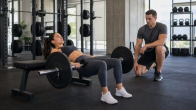 knackarsch training hip thrust [Bildinhalt mit KI erstellt]
