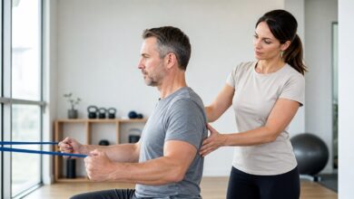 körperhaltung verbessern übung [Bildinhalt mit KI erstellt]