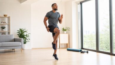 laufen im stehen indoor cardio [Bildinhalt mit KI erstellt]