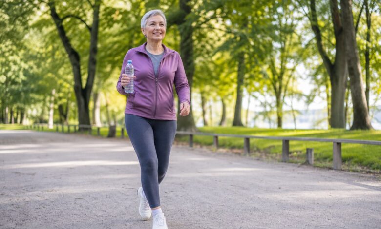 mit 60 abnehmen gesund bewegen [Bildinhalt mit KI erstellt]