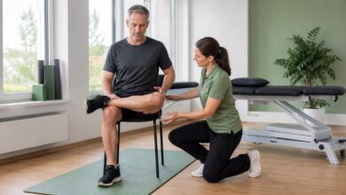 piriformis syndrom physiotherapie übung [Bildinhalt mit KI erstellt]