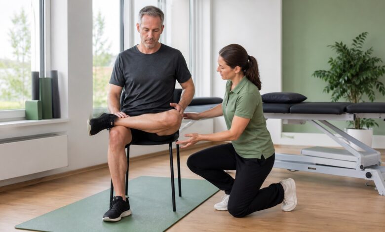 piriformis syndrom physiotherapie übung [Bildinhalt mit KI erstellt]
