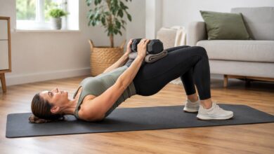 po übungen zuhause glute bridge [Bildinhalt mit KI erstellt]