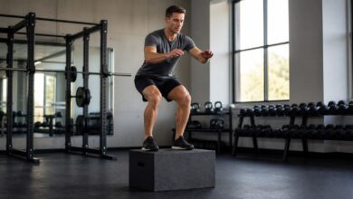 schnellkraft trainieren box jump [Bildinhalt mit KI erstellt]