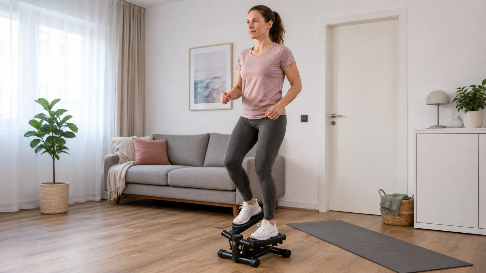 stepper training beine po zuhause [Bildinhalt mit KI erstellt]