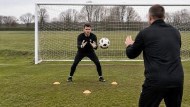torwarttraining fangtechnik grundstellung [Bildinhalt mit KI erstellt]