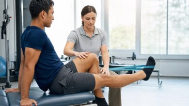 training nach meniskus op reha [Bildinhalt mit KI erstellt]