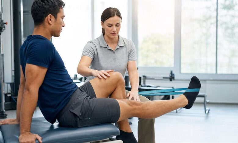 training nach meniskus op reha [Bildinhalt mit KI erstellt]